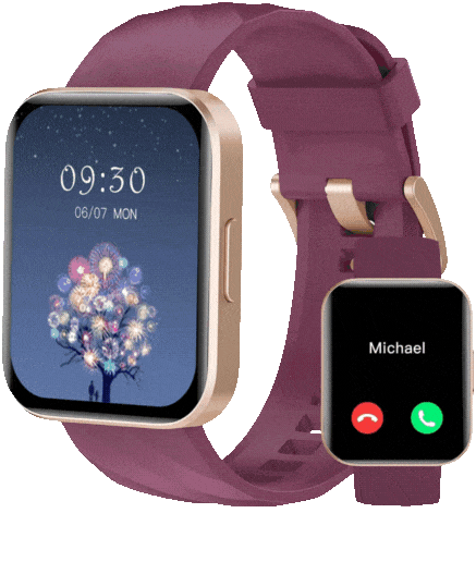 RUIMEN D1 Smart Watch 1,85'' 100+ Sports Tracker, Waterproof